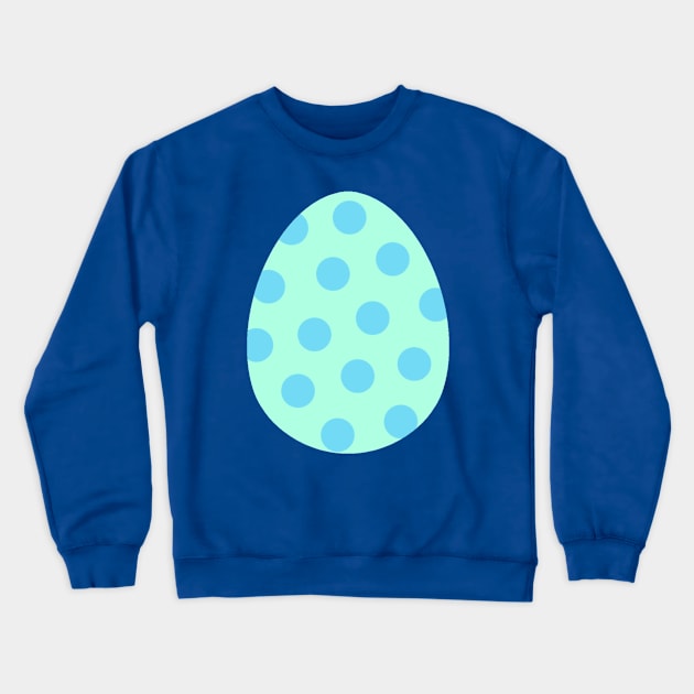 Easter egg mint with blue dots Crewneck Sweatshirt by Crea Twinkles